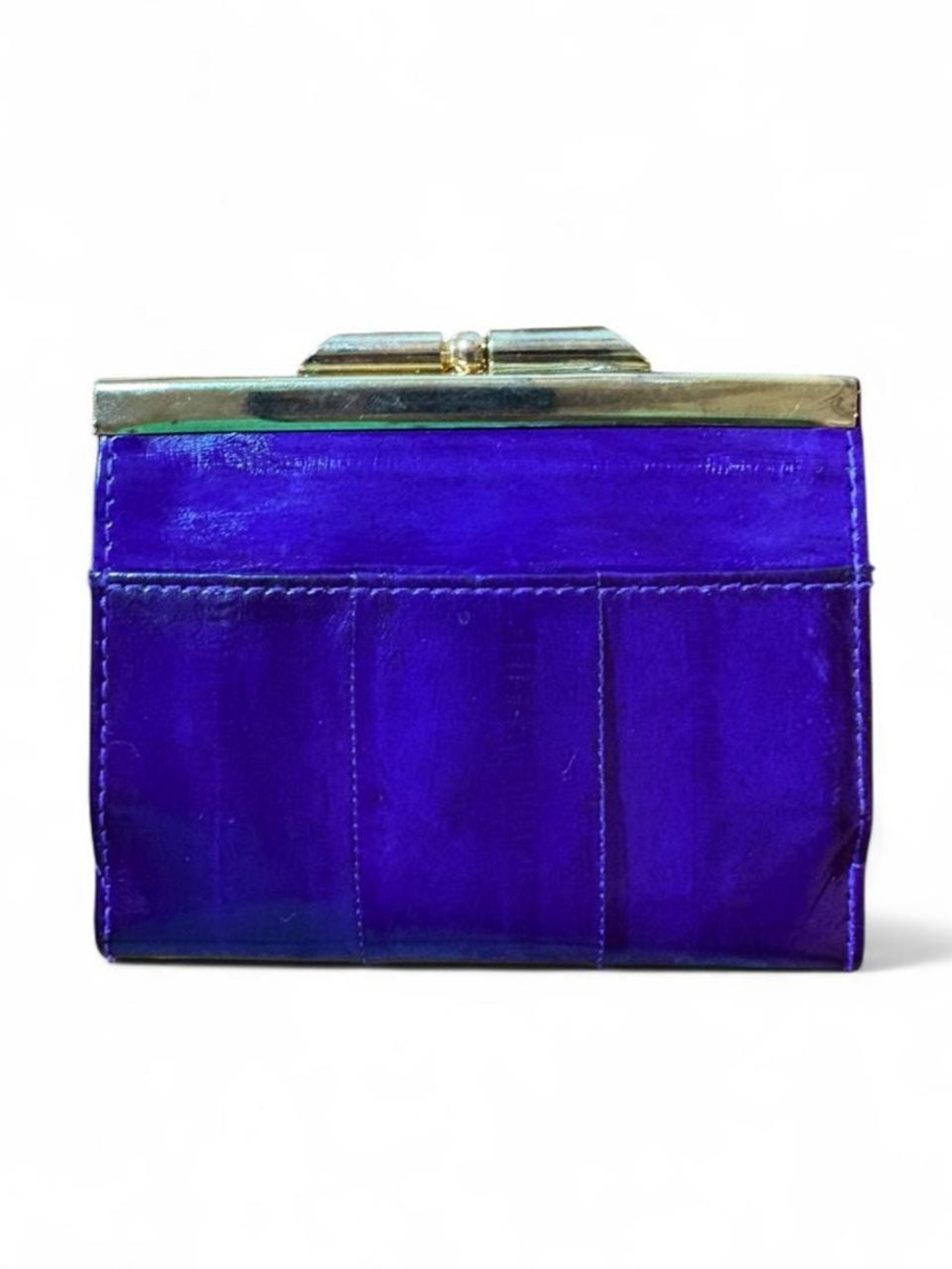 Purple Genuine Eel Skin Wallet